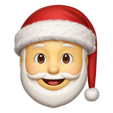Smiling emoji with santa hat on sticker