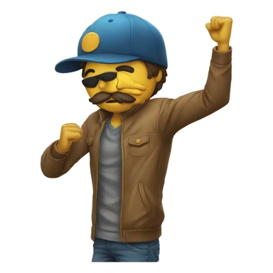 Homme qui fait un dab sticker