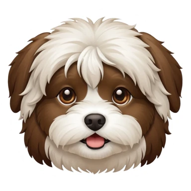 havanese brown and white sticker