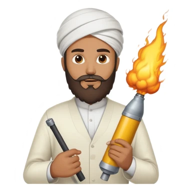 Make a Muslim man with a nuke sticker
