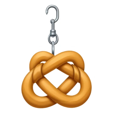 knot a rope to a metal hook sticker