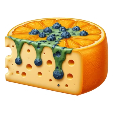 moldy orange cheese  sticker