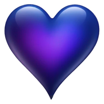dark blue and purple heart with sparkles sticker