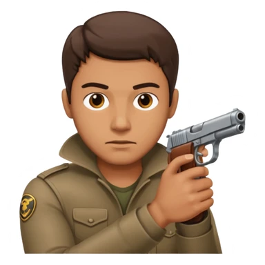 a guy shooting sticker