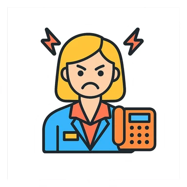 An angry business secretary sticker