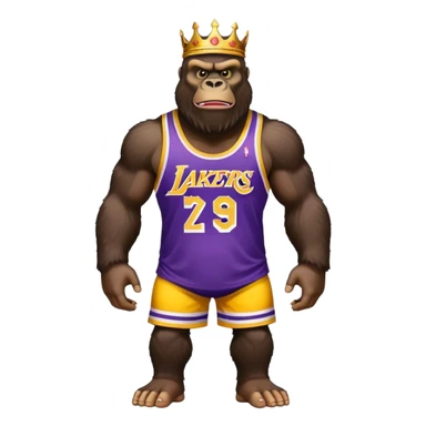 king kong wearing lakers jersey  sticker