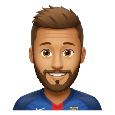 Neymar avec beaucoup de barbe qui rigole  sticker