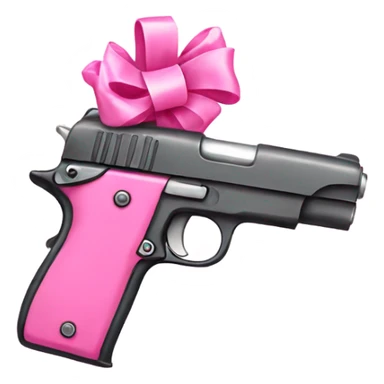 pink pistol with a pink ribbon sticker