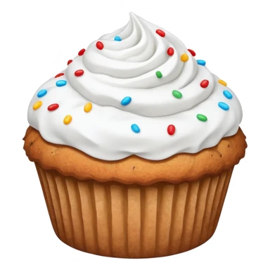 white coloured muffin with white topping sticker