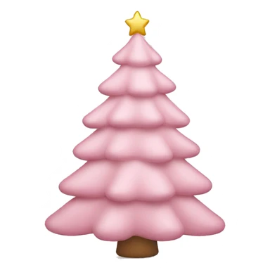 Light pink Christmas tree with ornaments sticker