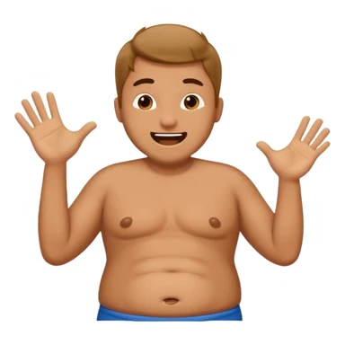 guy slapping his fat belly and he is in glee sticker