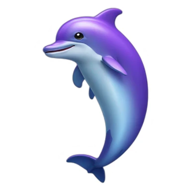 purple dolphin in dress sticker