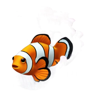 A clown fish sleeping in an anemone  sticker