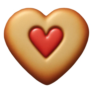 Red cookie heart with ohana sticker