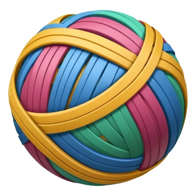 A Rubber Band Ball. sticker