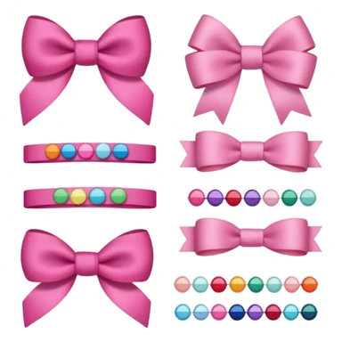 Pink Hair accessories sticker