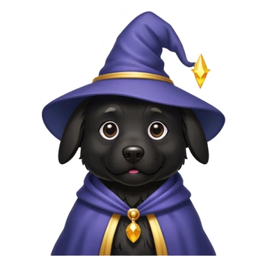 black dog Wizard sticker