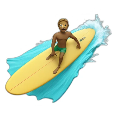 surfer swims on a board sticker
