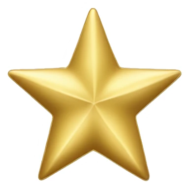 Create a silver star emoji identical to the classic gold star emoji (⭐️). It should match the same size, shape, and smooth shading, but in metallic silver. Keep the design simple and glossy, just like the original Apple star emoji. Same shape and size sticker