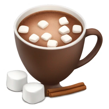 Cup of hot chocolate with marshmallows  sticker