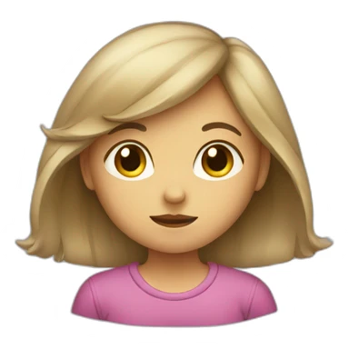 Shy type girl sticker