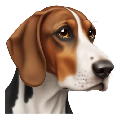English American coonhound with red ticking only  sticker