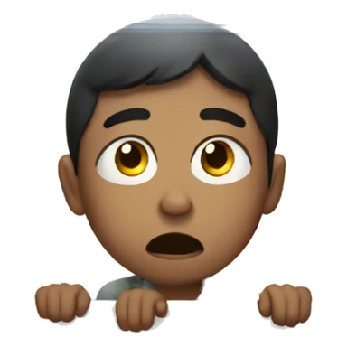 person crying looking out the window sticker