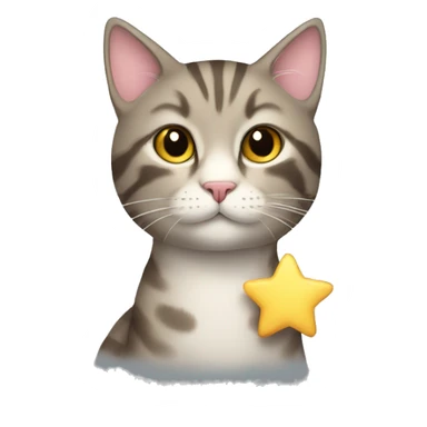 Cat with a star sticker
