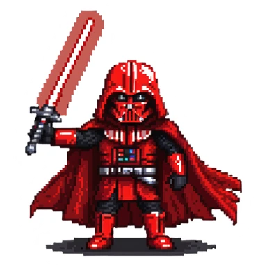 Oreo cookie as a Sith lord with red lightsaber and dark side force powers sticker