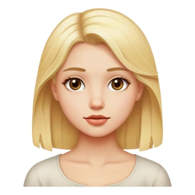 blonde girl portrait artwork sticker
