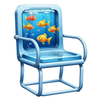 aquarium in the shape of a chair  sticker