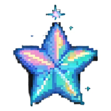 Special member star with animated sparkle effect and rare elemental colors sticker
