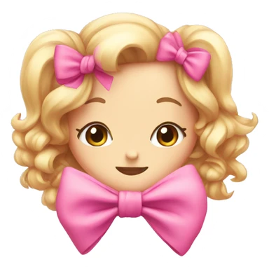 cute pink bow sticker