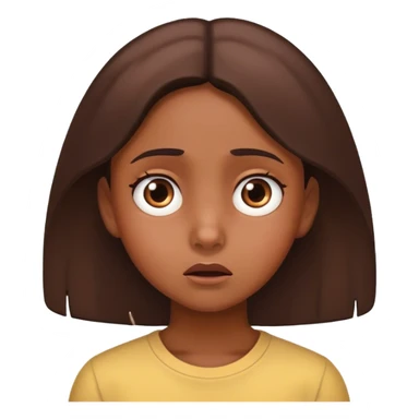 Girl hearing shooking news looks concerned  sticker
