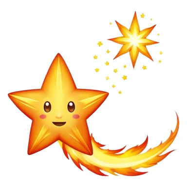 Meteor – Bright falling star with blazing tail sticker