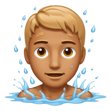 A man who falling down in river sticker