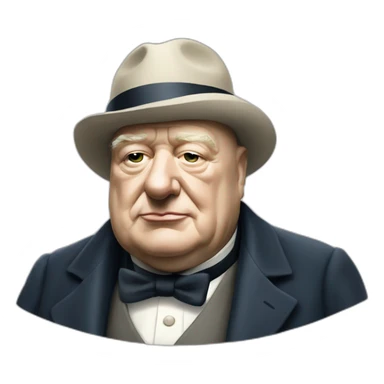 Churchill qui dit bonjour à Picasso sticker