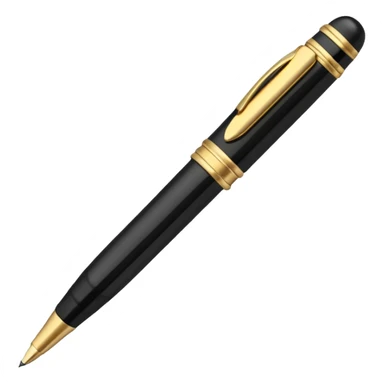 3D perspective academic premium golden luxury black pen sticker