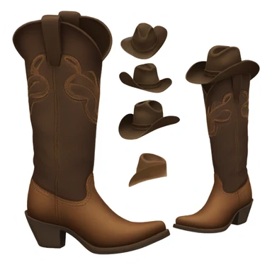 Cowgirl boot talk and dark brown sticker