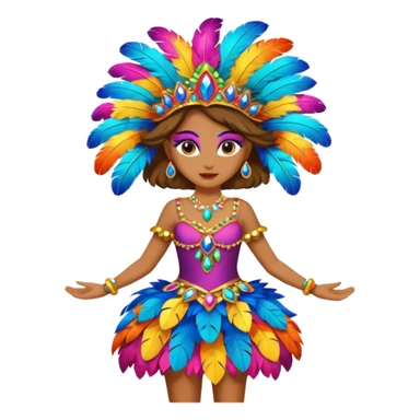 carnival-mas-costume,colorfull dress sticker