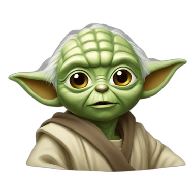Yoda feliz con el brazo izquierdo sticker