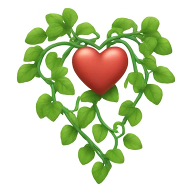 Vine heart sticker