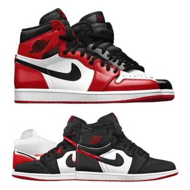 Nike Jordan 1 high patent bred sticker
