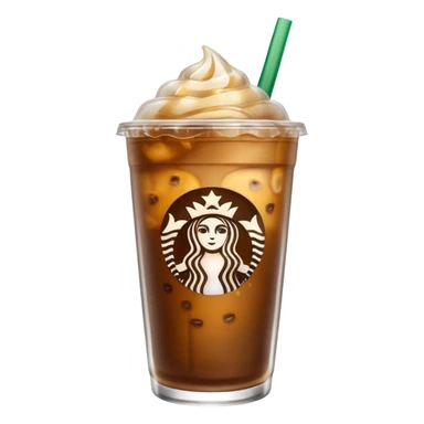 Gold Starbucks iced coffee sticker