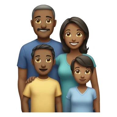 Family of 2 adults, 1 toddler and 1 helper sticker