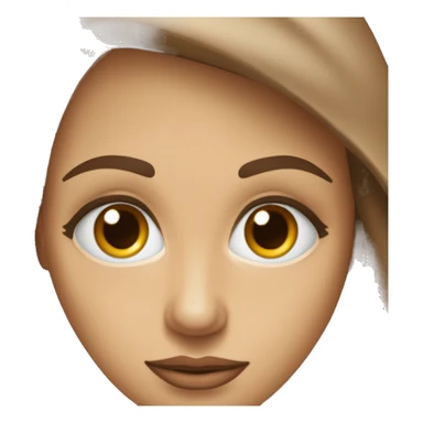 Une femme voilée avec un visage fin ovale avec des longs cils et les yeux marrons  sticker