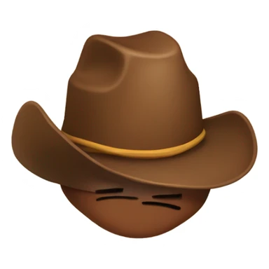 Poop with a cowboy hat sticker