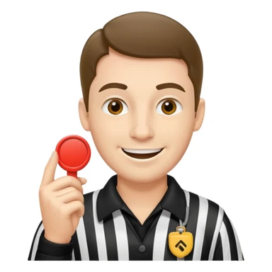 referee with a whistle sticker