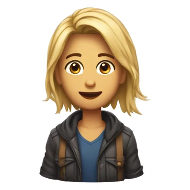 chico con melena enfadado sticker