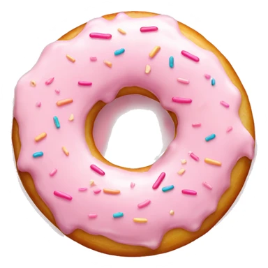 Vanilla donut with light pink sprinkles  sticker